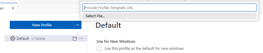 Select File option